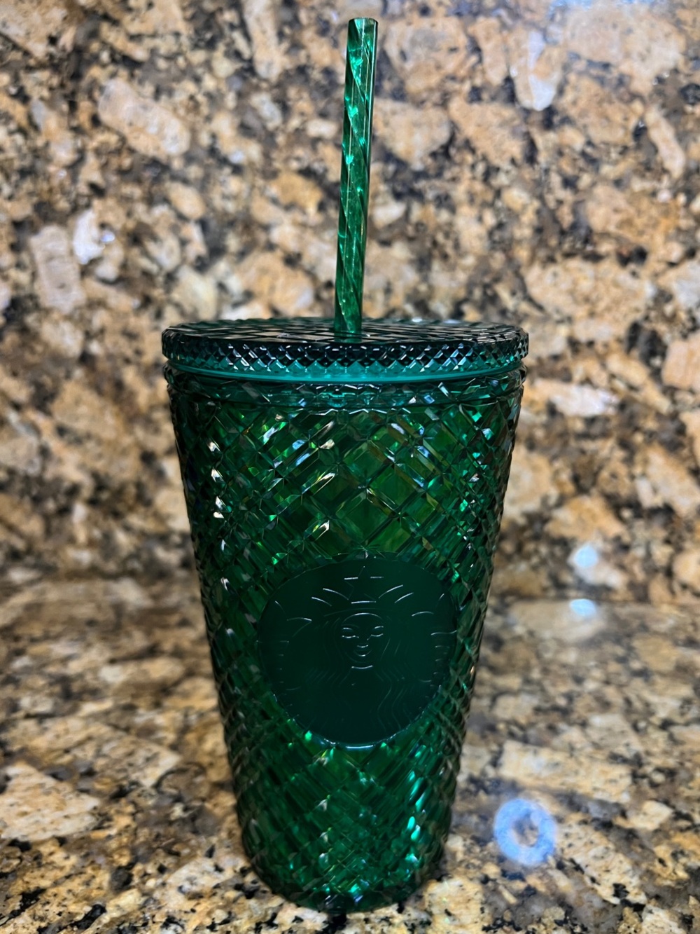 Starbucks Green Diamond Tumbler with Straw